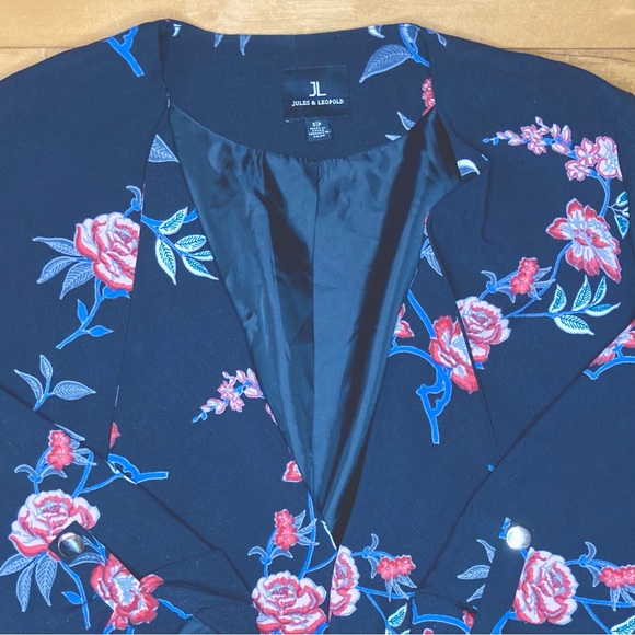 Jules & Leopold floral 3/4 sleeve blazer - Picture 3 of 6